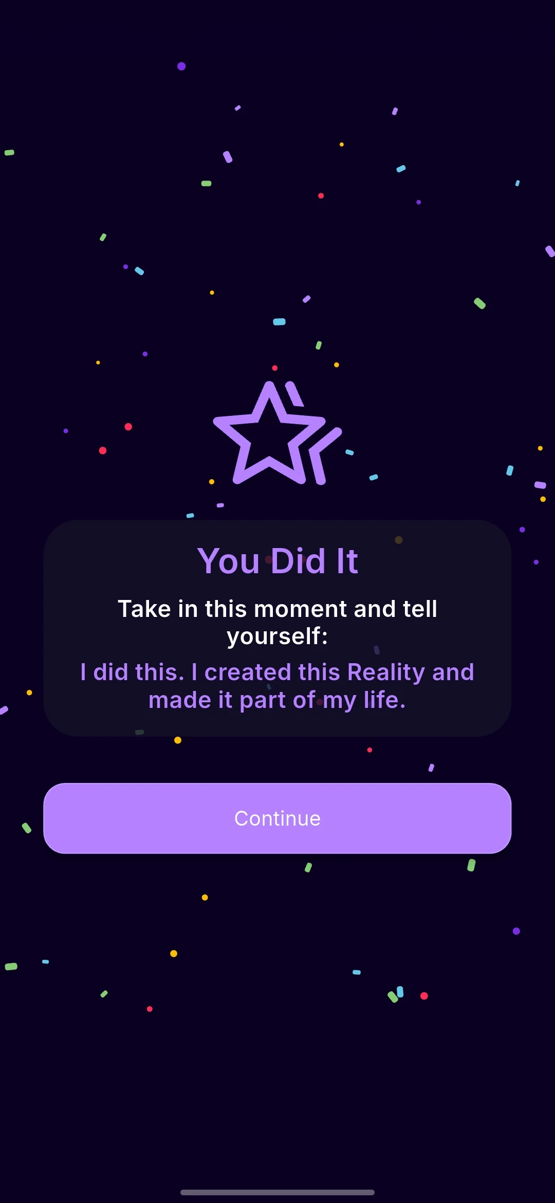 Bwake celebration after marking a Reality as Manifested